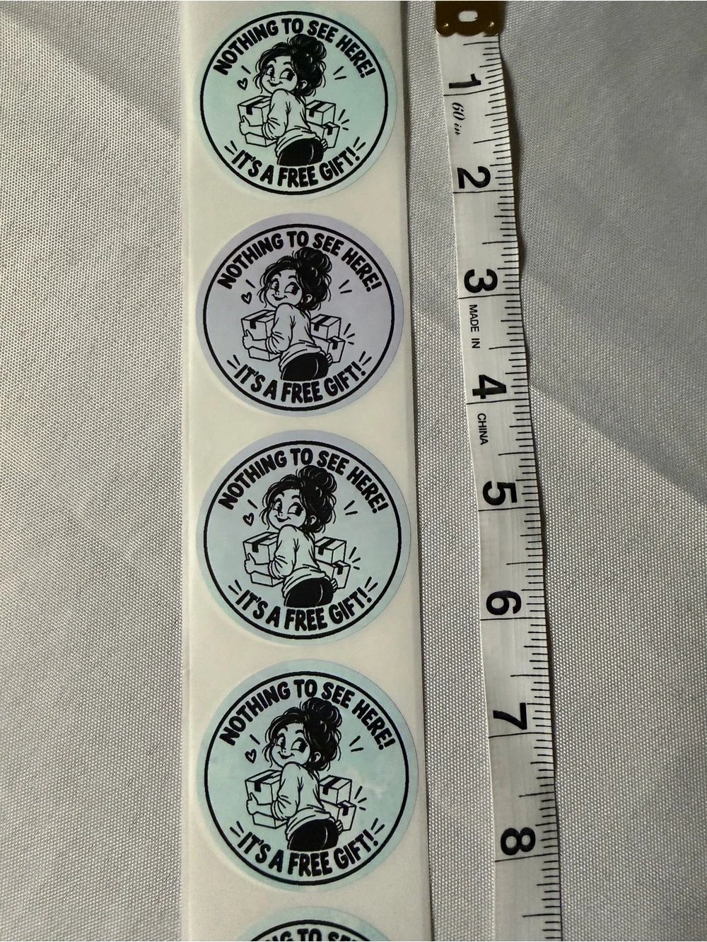 50 2”x2” Round Thermal Free Gift Sticker - Pastel 🌈 -Starry Purple or Solid Past